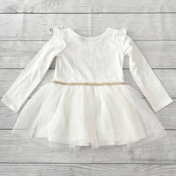 NWT Children’s Place Glitter Snow Princess Tulle Skirted Dress - Picture 3 of 3